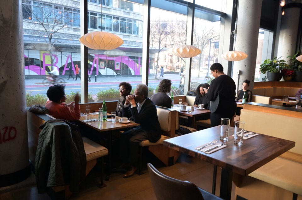 Floor-to-ceiling windows in the new Peaches Prime. Photo: Jonathan Mora for BK Reader.