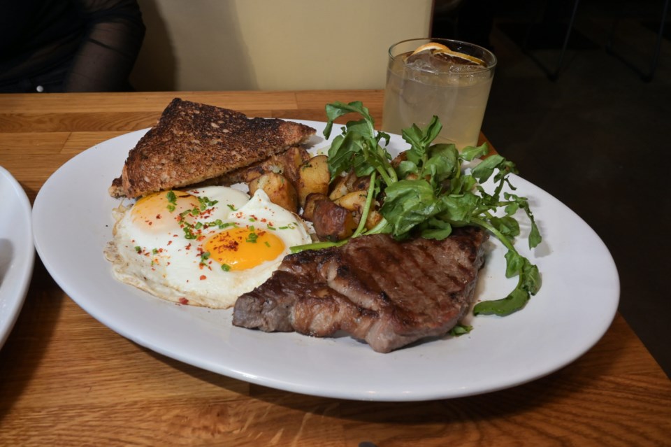 Steak and Eggs. Photo: Jonathan Mora for BK Reader.