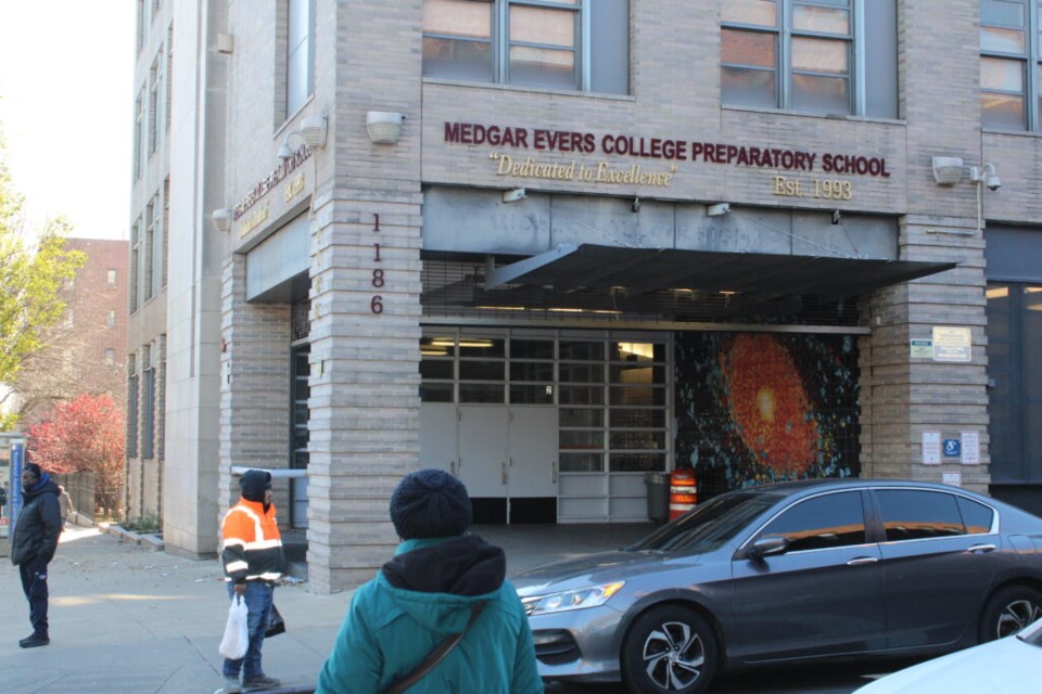  Medgar Evers College Preparatory School in Crown Heights. Photo: Christopher Edwards for the BK Reader. 