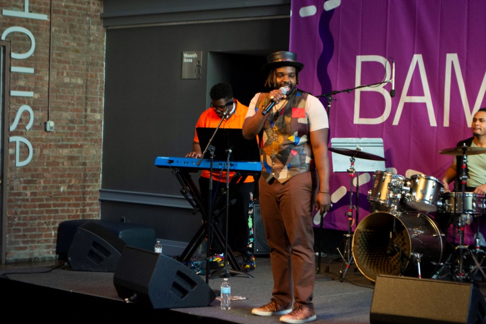 Fyütch (front) performs kids and parents at the Brooklyn Academy of Music, Nov. 5. Photo: Will Fritz for the BK Reader.