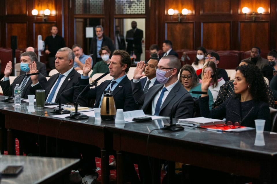 The New York City Council Holds Hearings on Asylum Seeking Migrants.  Photo: Provided/Emil Cohen/NYC Council Media Unit.