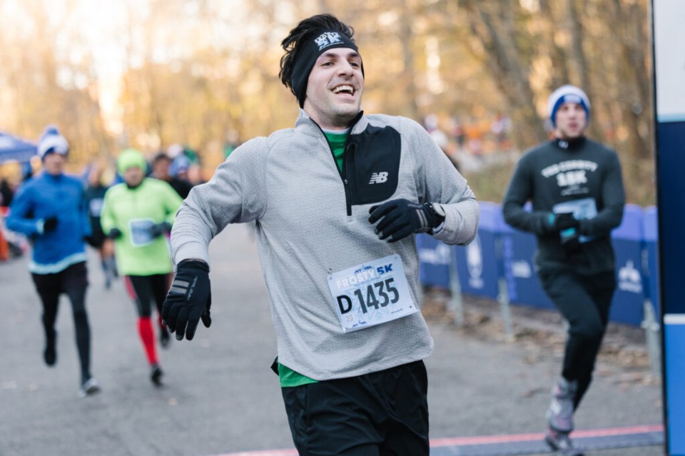 A Frosty 5K runner. 
Photo: Provided/ NYRR and Da Ping Luo.