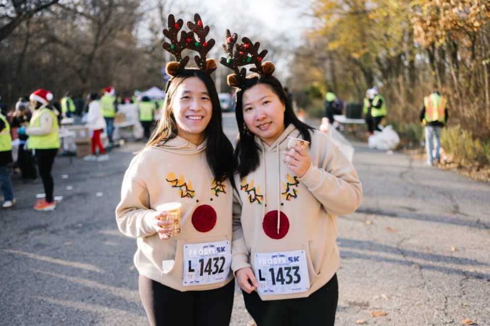 These reindeer mushed! Photo: Provided/ NYRR and Da Ping Luo.