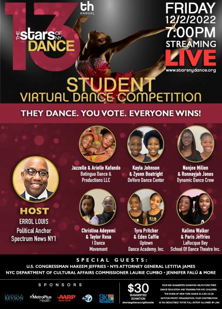 Student duos from across New York City will compete in a dance off for $5,000 live tonight in the Stars of New York Dance Competition.