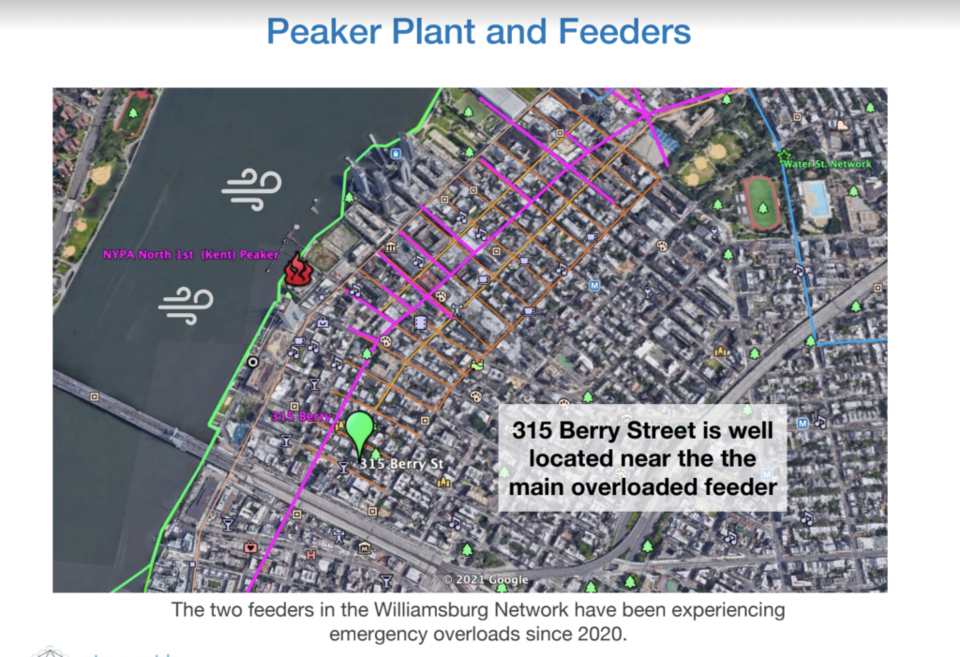 Information given to Williamsburg residents in a CB1 presentation from MGN in 2021. Image: MGN 315 Berry Street presentation