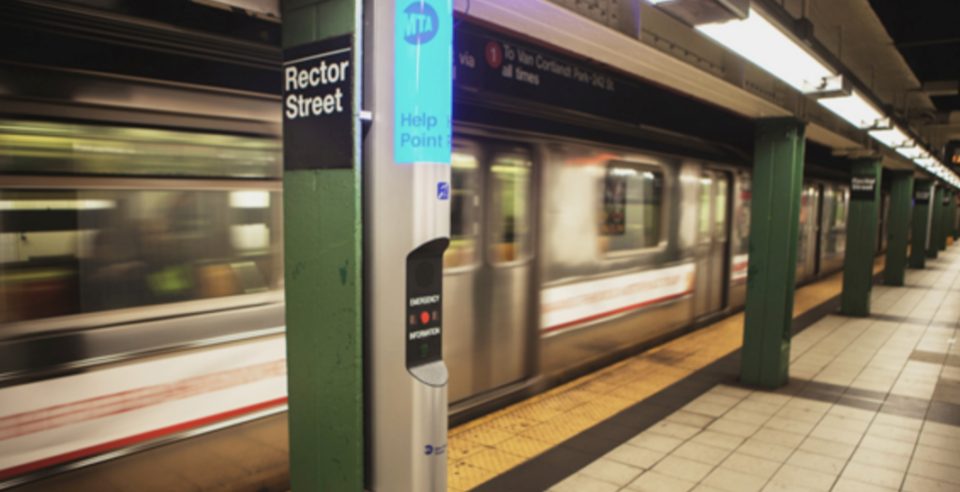 Current emergency buttons in the NYC subway system. Photo: NYCTA.