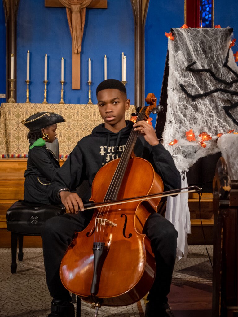 Learning the cello. Photo: Provided/BKCM. 