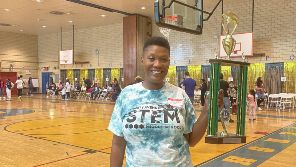 Liberty Avenue Middle School teacher Jessica Abrams helped lead students to the finals. Photo: Supplied/ Abrams.