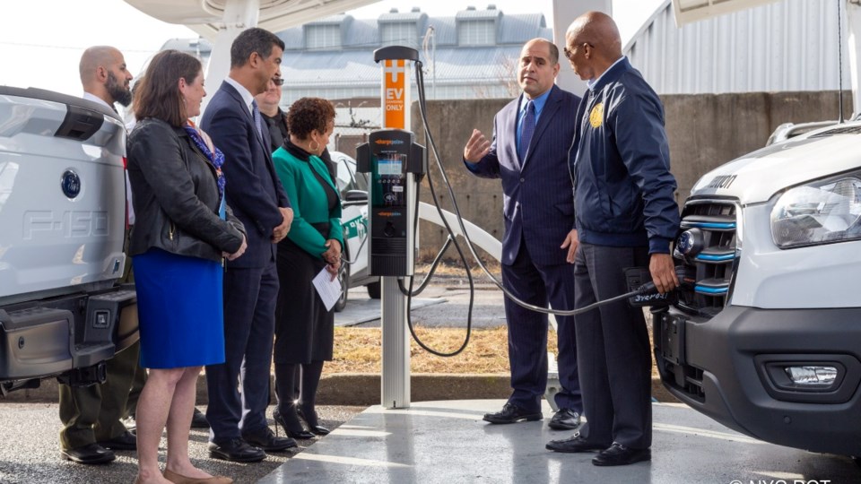 New York City Mayor Eric Adams, DCAS Commissioner Dawn Pinnock and DOT Commissioner Ydanis Rodriguez officially announced the $10.1 million in federal grants on Jan. 4.