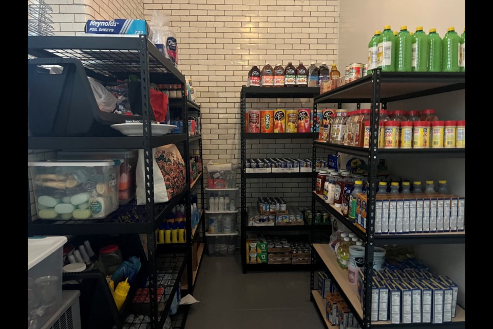 The new food pantry at Riverdale Avenue Middle School.