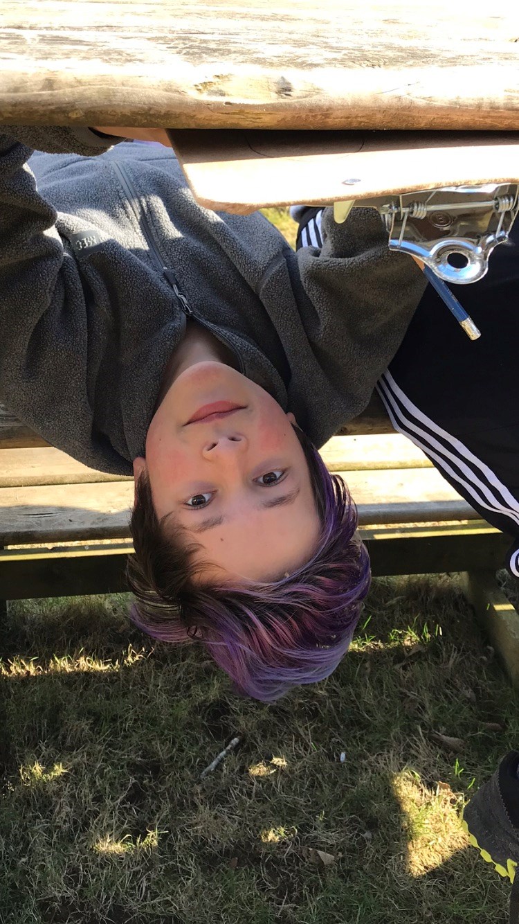 Upside down photo of Trey