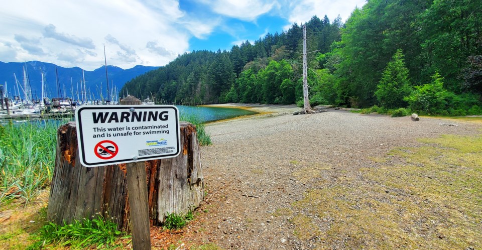 Snug Cove beach closed