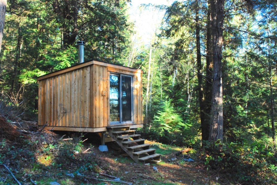 A mini cabin in the woods
