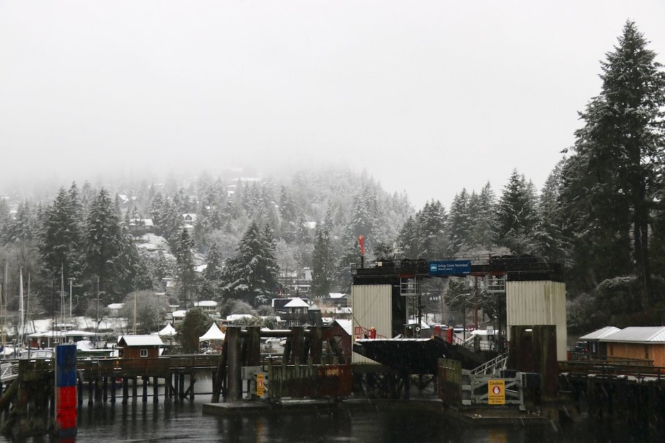 Snug Cove terminal in winter 2019