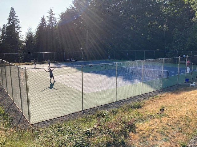 Tennis courts at TBCA after refurbishing