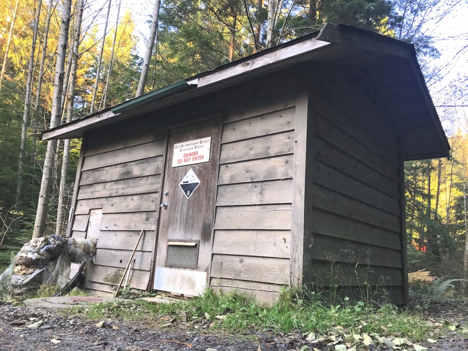 The chlorination shed