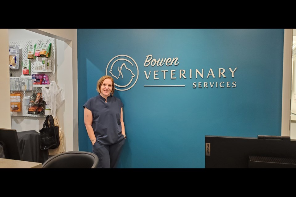 Dr. Midge Ritchie at home in her new workspace. 