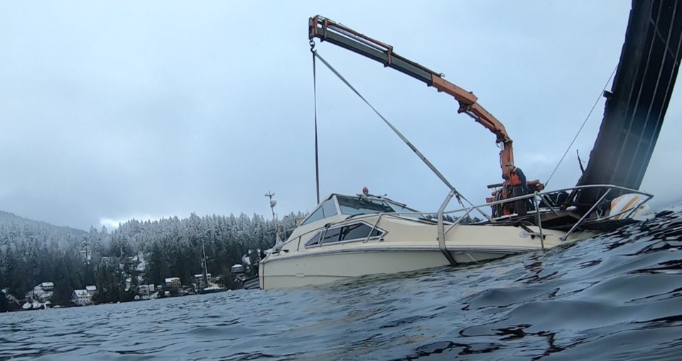 Amber boat rightside up