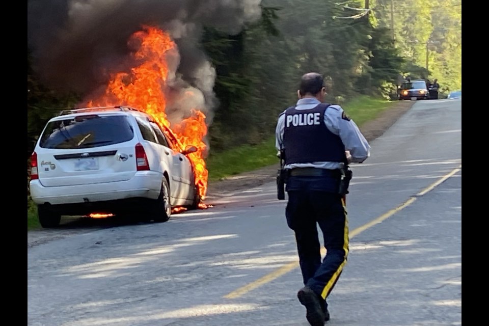 RCMP and Firefighters responded to the morning incident on Adams Road. 