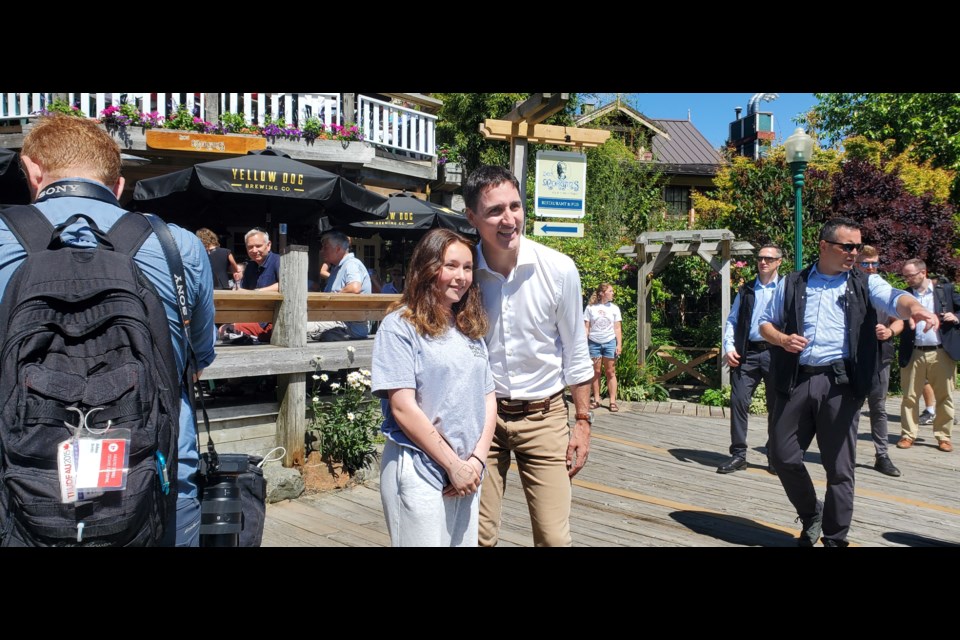 Prime Minister Justin Trudeau made his first visit to Bowen Island on July 19, 2022. 