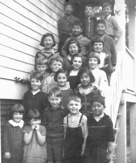 Bowen Island classrooms prior to the forced removal of Japanese-Canadians during World War II. The Museum & Archives is working to create a
Japanese Heritage Site to honour these Bowen residents who were wrongly taken away.