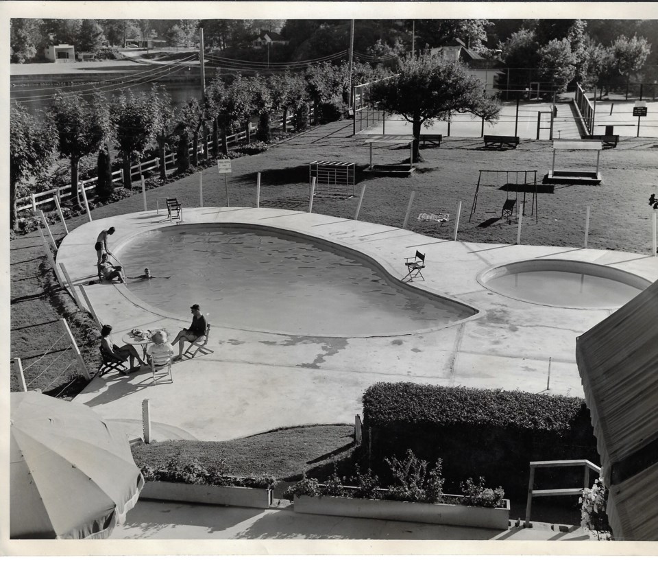 Pool and tennis court 