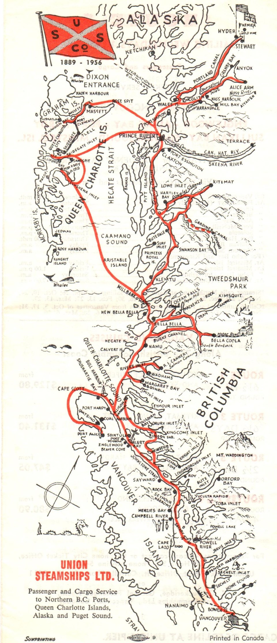 Union SS route 1956