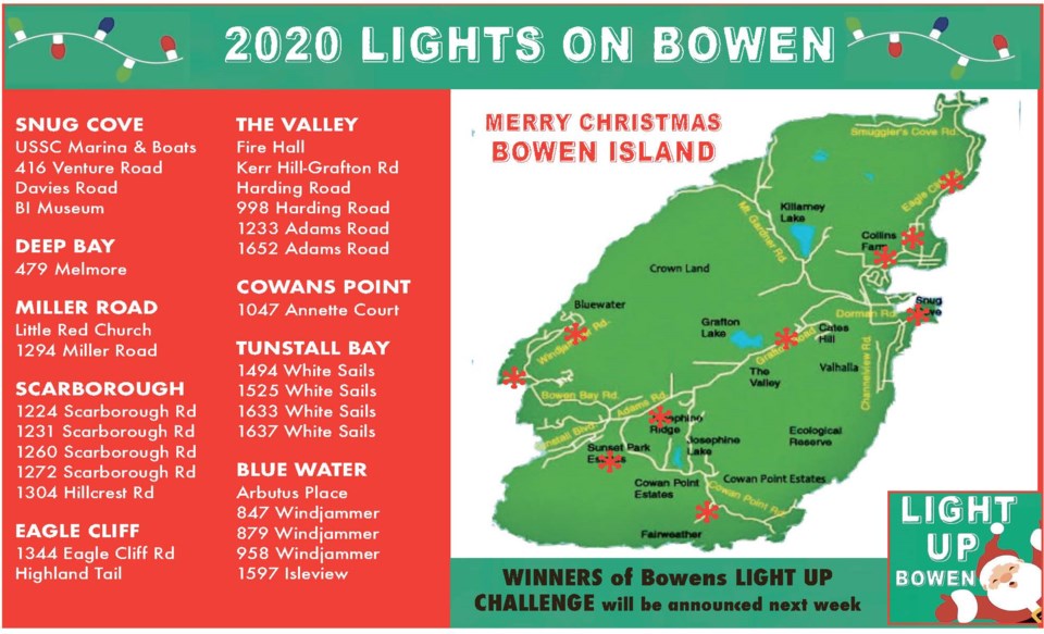 Light Up Bowen 2020 map