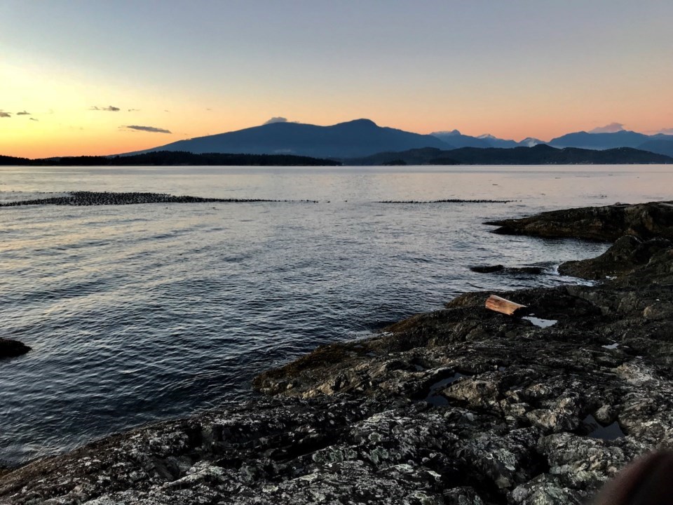 Sunset on the West side of Bowen Island