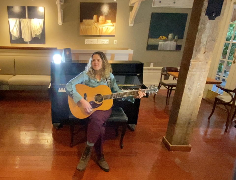 Amber with guitar