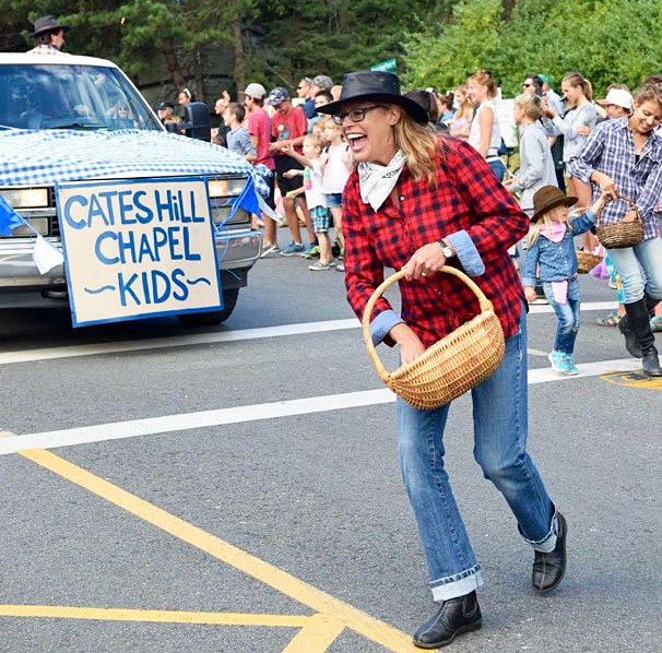 Basia goes Western style for the Bowfest parade. 