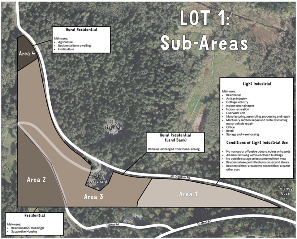 A map showing the Community Lands