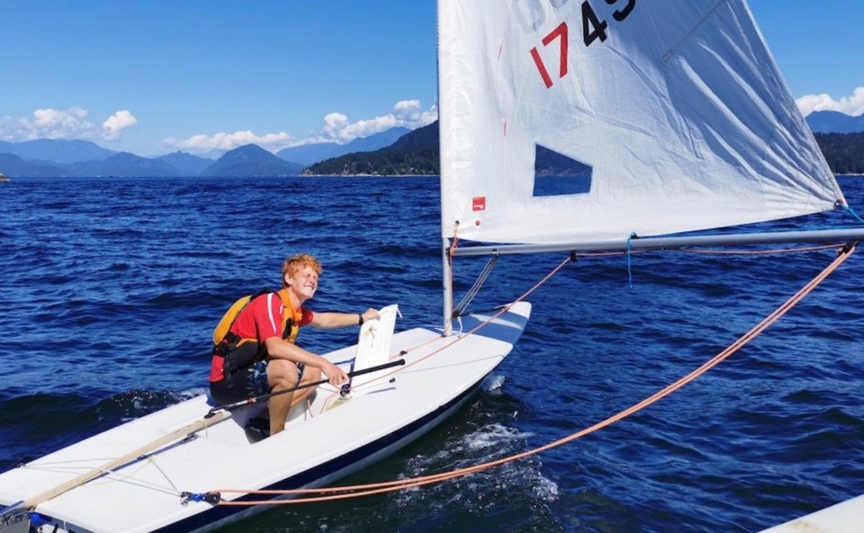 Young sailor on BIYC sailboat