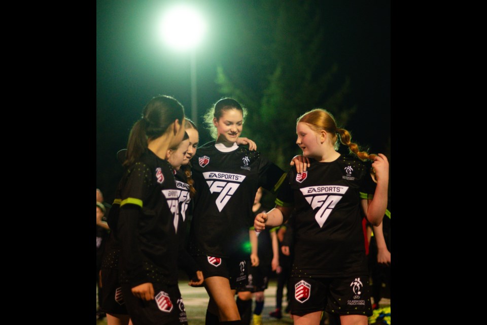 Players & coaches from Bowen Island FC took part in a special practice with the EA Sports FC Futures program in Burnaby last month. 