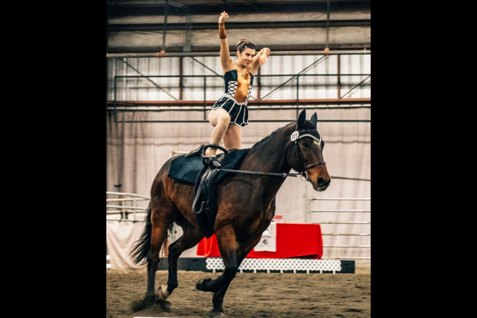 Equestrian vaulter Lenya Dowler has enjoyed a successful partnership with riding teammate Zeus. 