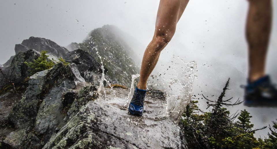 Feet on rocks