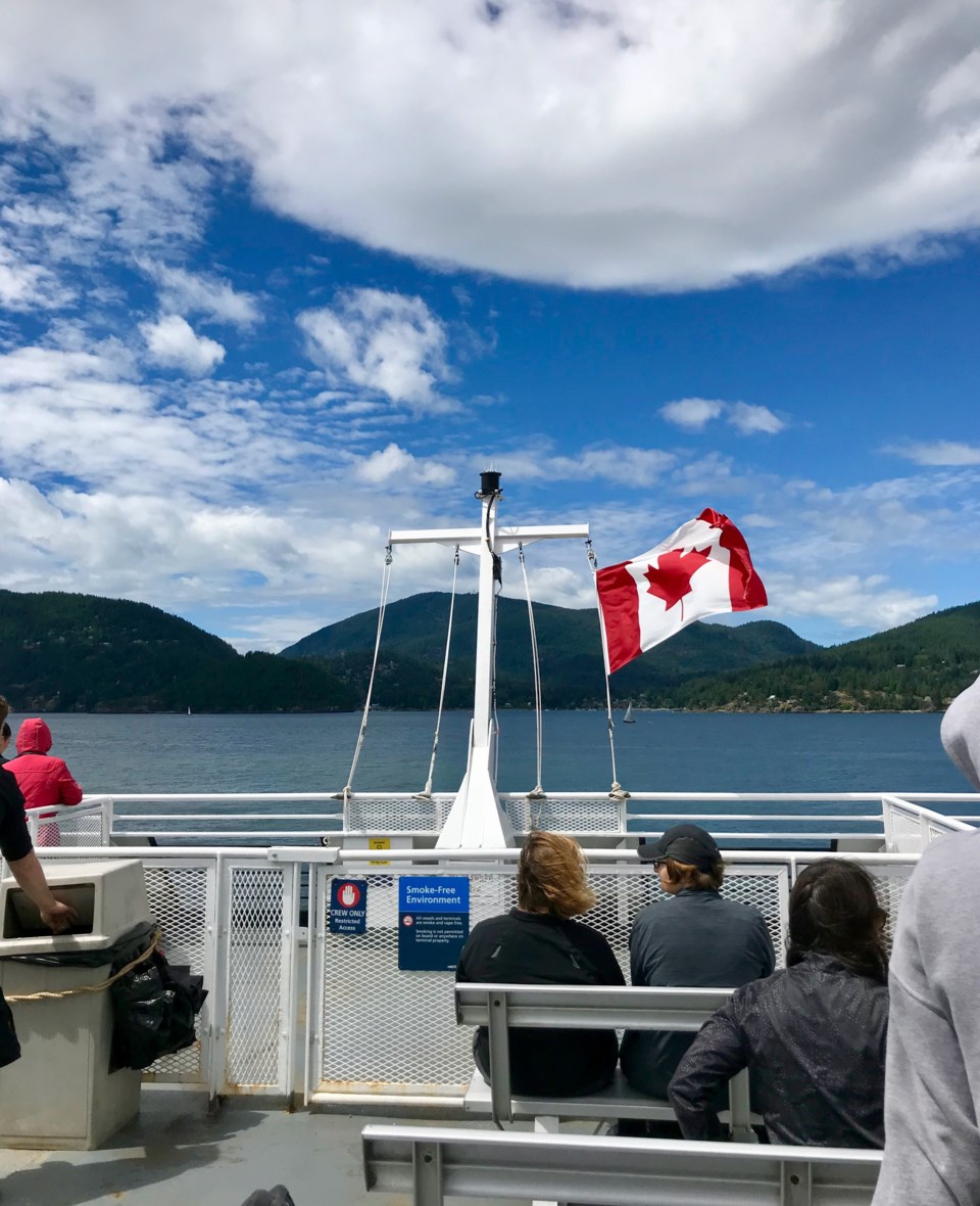 Folks talking on the Queen of Capilano 2018