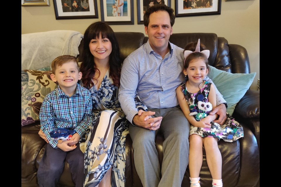 Coun. Peter Ferragine with wife, Amanda and their children, Anthony and Aeowyn. Submitted Photo.