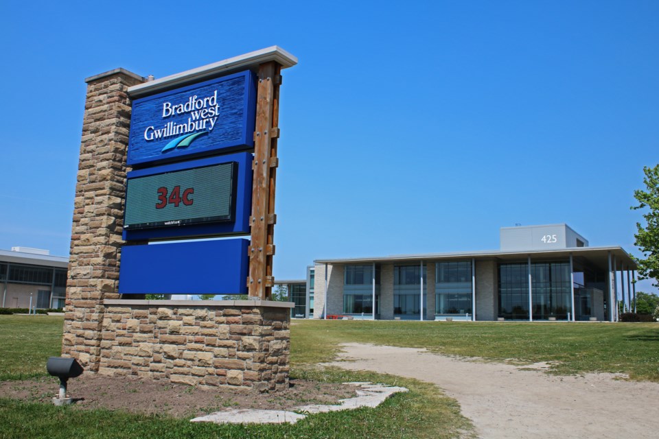 The Bradford West Gwillimbury Library is seen in this file photo from. Library staff could be on strike as early as Friday at midnight.