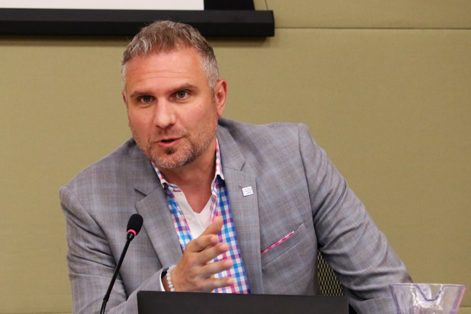 Ward 4 Coun. Joseph Giordano spoke during the regular meeting of council in the Zima Room at the Bradford West Gwillimbury Public Library on Tuesday evening, June 20, 2023.