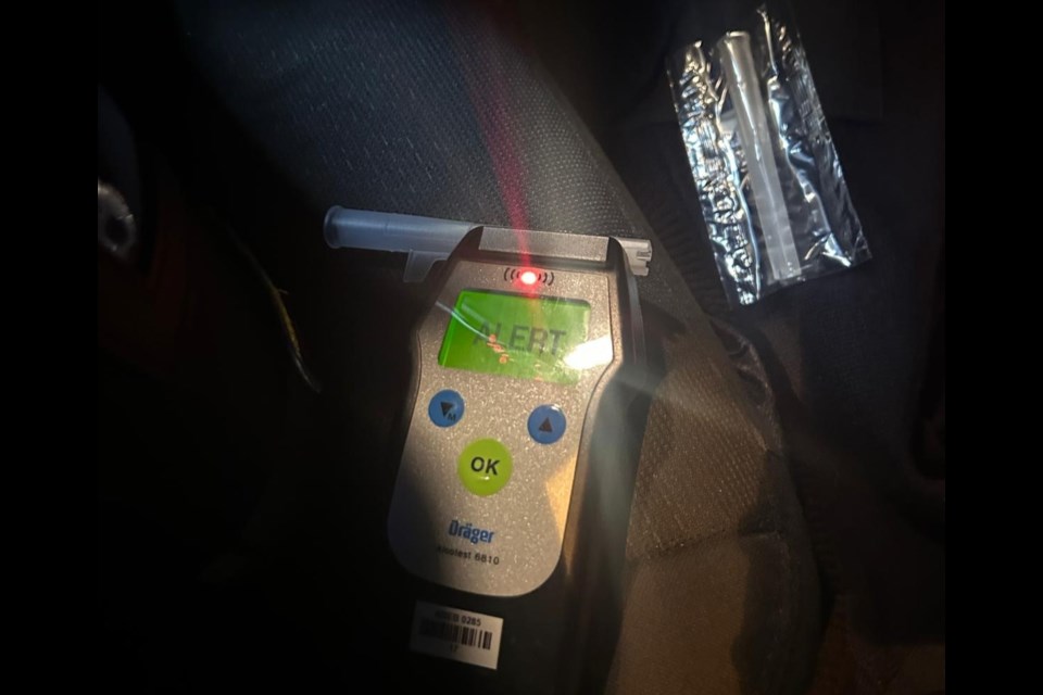 Aurora OPP says a 54-year-old driver registered an 'alert' on a roadside screening device along Highway 400 near Bradford Dec. 15. 