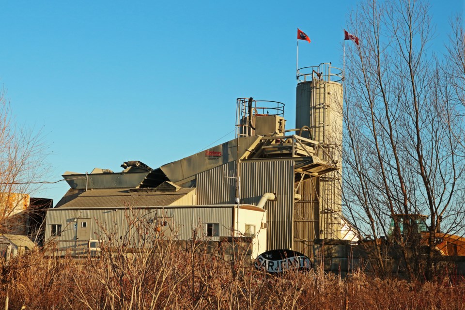 Sarjeant’s concrete batching plant can be seen at 3111 Sideroad 10 in Bradford on Dec. 21.