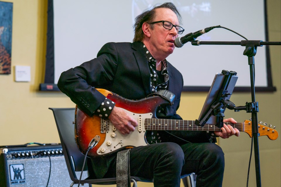Jack de Keyzer switched to a well-aged Fender Stratocaster for the second half of his show. | Paul Novosad for BradfordToday