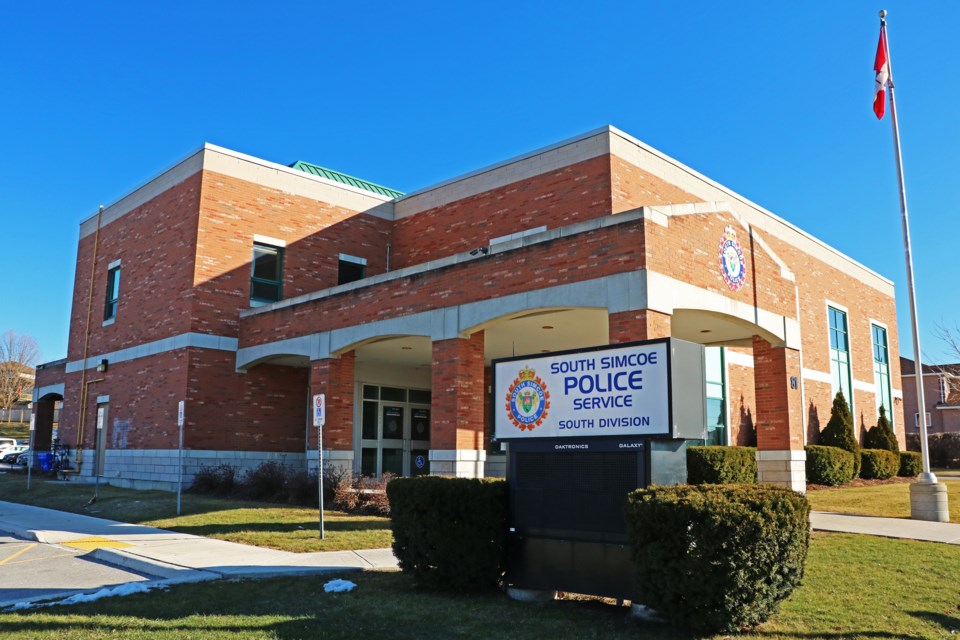 The South Simcoe Police Service South Division building is seen in Bradford on Feb. 6.