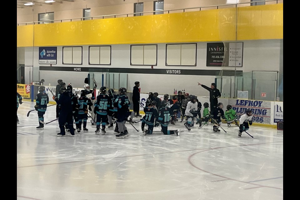 The South Simcoe Storm’s U14A team recently hosted a skills development session for players ages seven to 11 registered with the Bradford, Innisfil and South Simcoe minor hockey associations. 