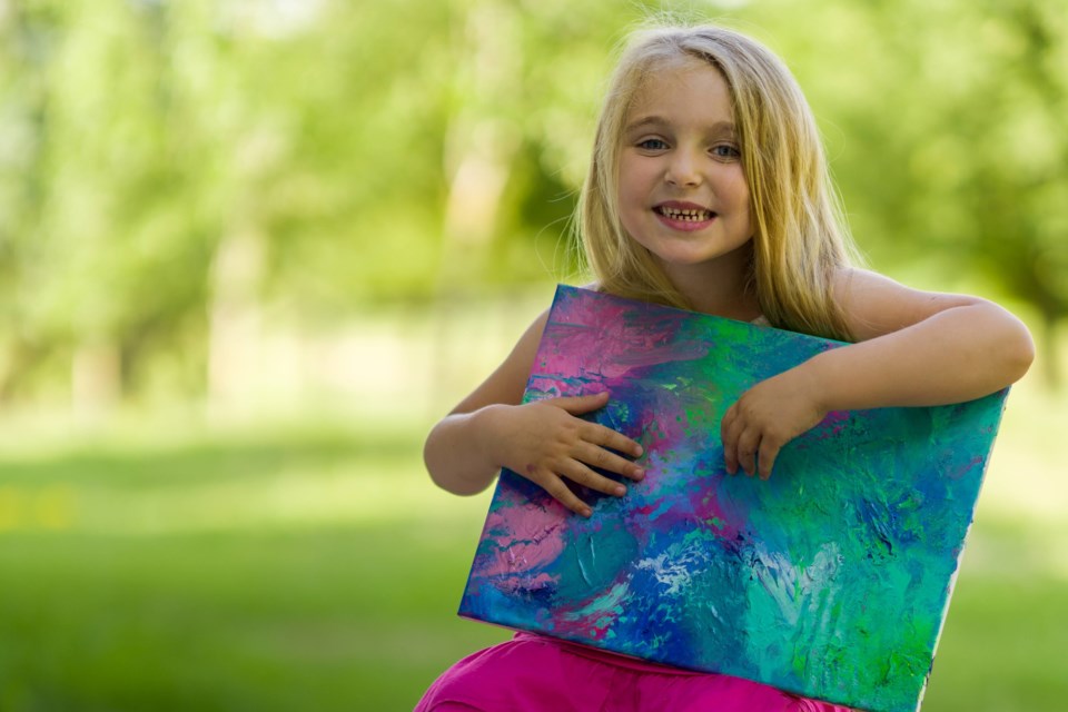 Five-year-old Gabrielle Tassé has been creating art since she was five months old.