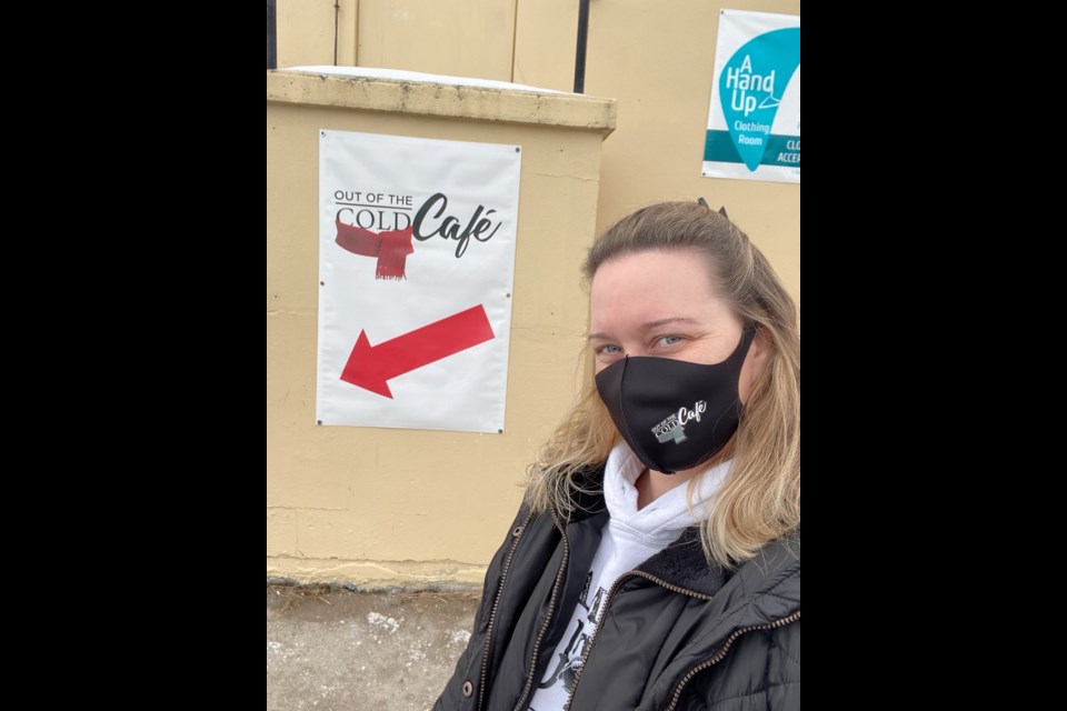 The Bradford Out of the Cold Cafe is located at 31 Frederick street on the lower-level (basement) of the building. The non-profit center offers food and other resources to help the homeless community. (Pictured: Cafe Volunteer Erin Kiss)