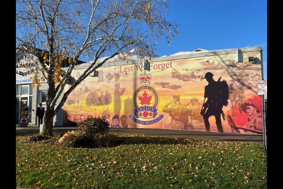 The new Bradford Legion mural features local veterans.