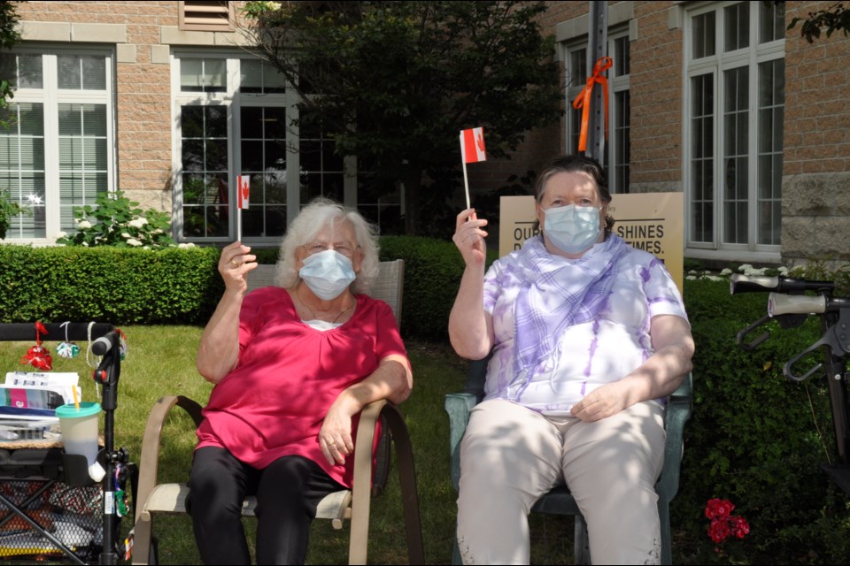 Residents from the Bradford Valley Care Centre enjoyed the singing of the National Anthem on Canada Day morning, compliments of the Town of Bradford's Mayor, members of Council, and community members who sang 'O Canada' acapella. 