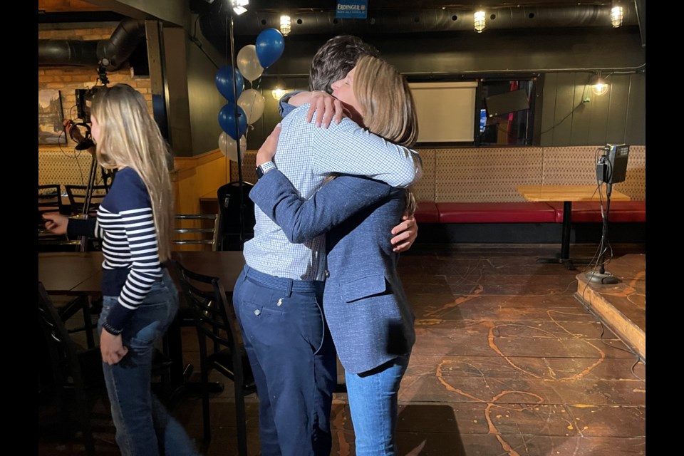 Caroline Mulroney celebrates her re-election as MPP for York-Simcoe.